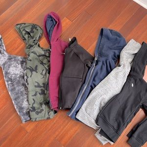 Bundle of boys size 8 sweatshirts